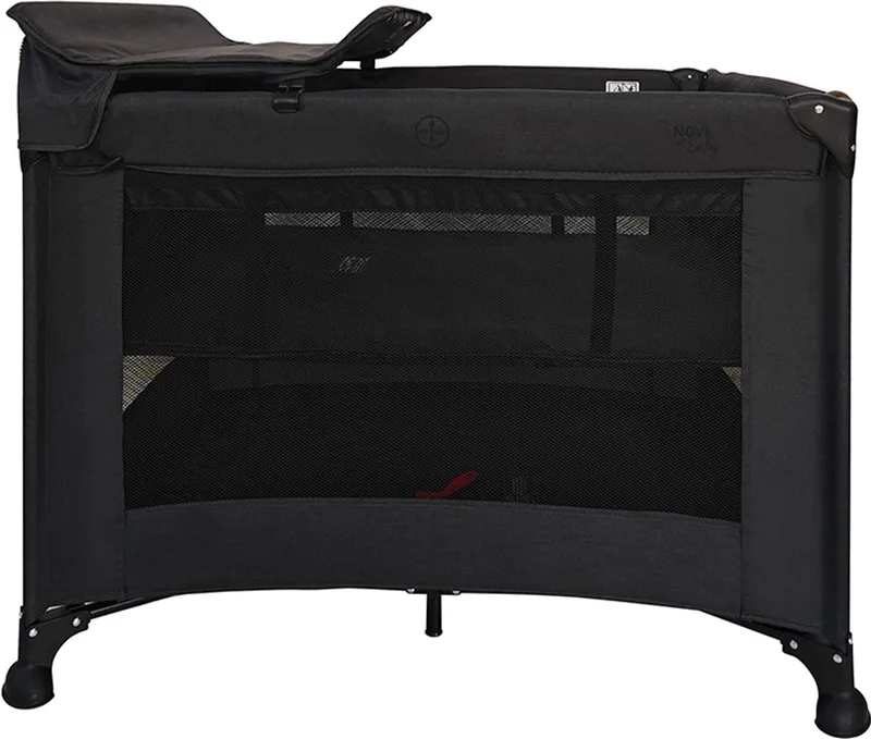 Nolan Luxe Air+ Campingbed/Box - Melange - Compact inklapbaar campingbed - Inclusief transporttas de Novi Baby en Zwart – photo produit