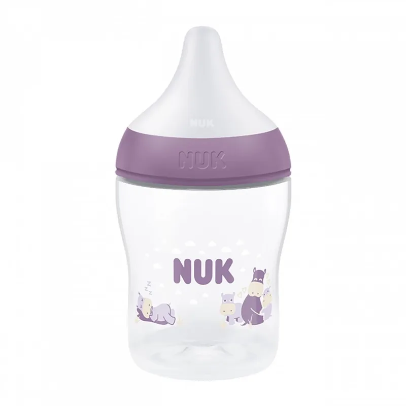 Perfect Match Babyfles 150ml Temperatuurcontrole - Zuigfles de NUK en Paars – photo produit