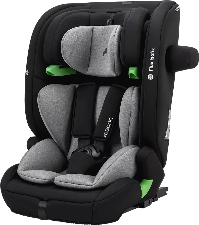 Flux Isofix i-Size Autostoel 76-150 cm – Isofix – R129 – Groep 1/2/3 – Verstelbare Hoofdsteun – gemêleerd by Osann in Grijs – product photo