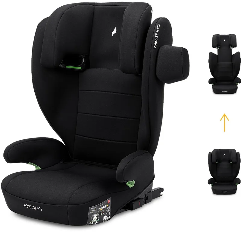 Volpo SP Isofix, kinderzitje met Isofix vanaf 3 jaar, autostoeltje voor kinderen van 100 tot 150 cm - Nero by Osann in Zwart – product photo