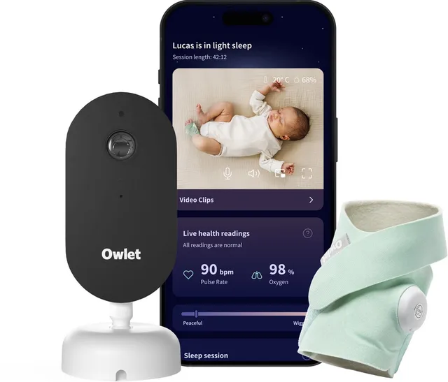 Dream Duo™ – Babyfoon met Camera HD en Baby Monitor met alarm – Meet Hartslag, Zuurstof & Slaapcyclus van 0 tot 18 maand – Medisch gecertificeerde Babyphone