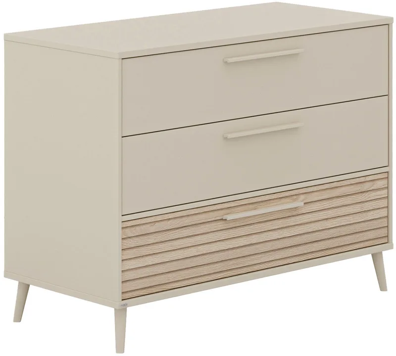 Wickelkommode EEFJE in 3 Schubladen mit Soft-Close, verschiedene Ausführungen, langlebige Kommode, geprüfte Sicherheit, Wickeltisch aus Holz van Paidi in Beige – productfoto