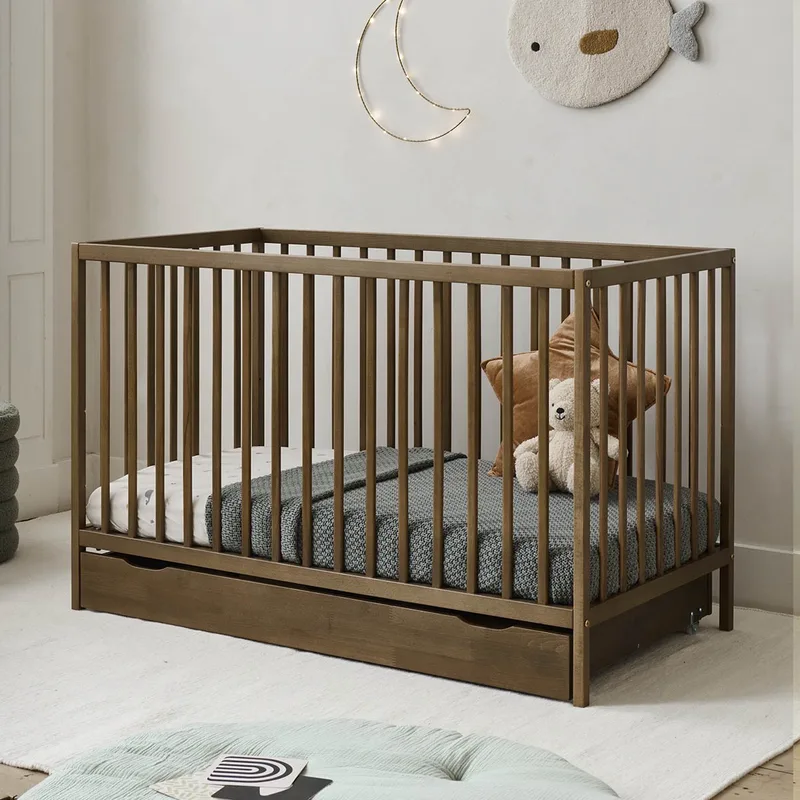Ledikant Hetre - 60x120 cm- Premium Cocoa van Petite Amélie in Cocoa – Hetre – productfoto