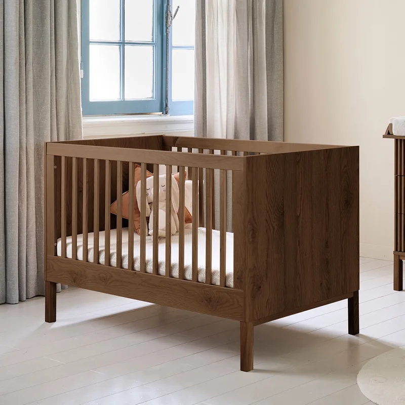 Ledikant «Japandi» | 60 x 120 cm | Wenge by Petite Amélie in Walnoot – Japandi – product photo