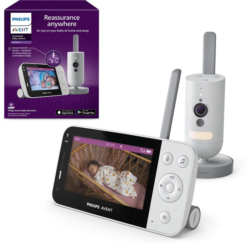 Babyfoon met camera en app - Babymonitor - SCD921/26 de Philips Avent en Lichtgrijs – photo produit