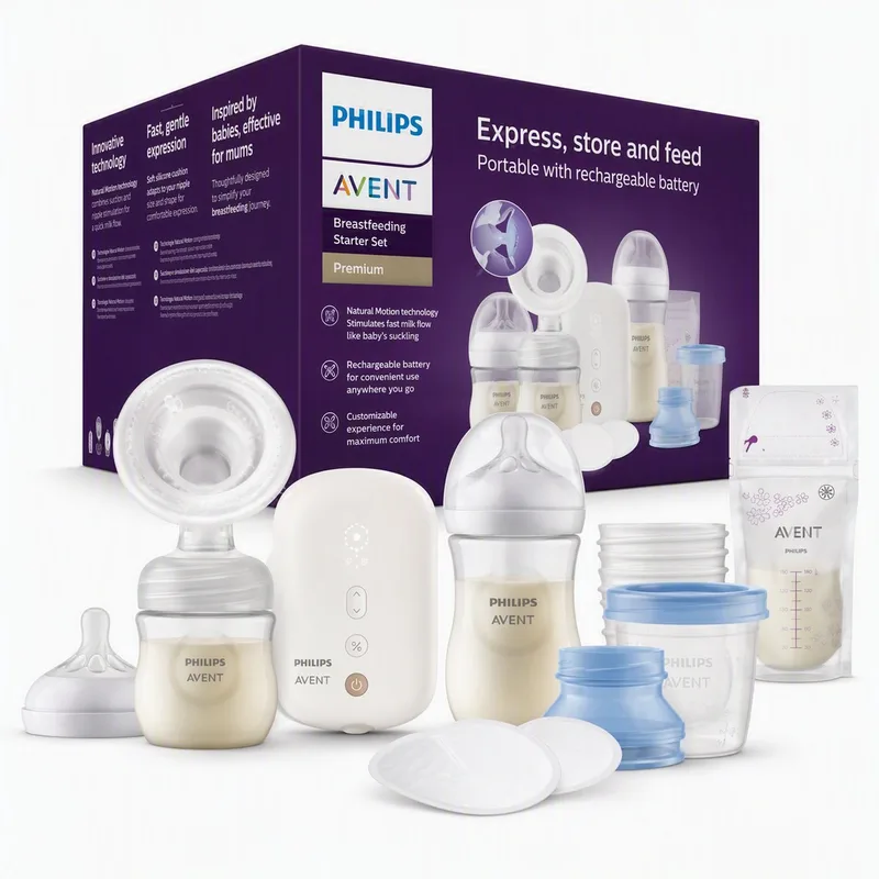 Enkele Oplaadbare Elektrische Borstkolf Set - Cadeauset - Borstkolven - Draagbaar - SCD330/31 by Philips Avent in Wit – product photo