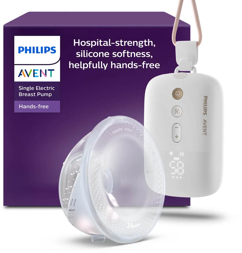 Handsfree Enkele Elektrische Draagbare Borstkolf - Comfortabele & Krachtige Motor - Ultralichte Transparante Cups - SCF531/11 by Philips Avent in Wit beige – product photo
