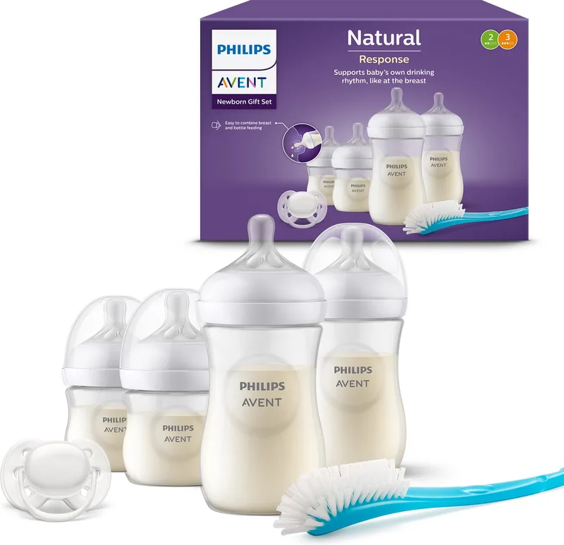 Natural Response Fles - Startersset voor pasgeboren baby's SCD838/11 van Philips Avent in Transparant – productfoto