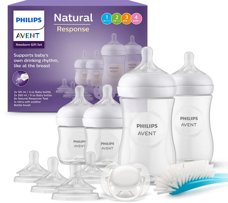 Natural Response Fles - Startersset voor pasgeboren baby's SCD838/13 by Philips Avent in Transparant – product photo