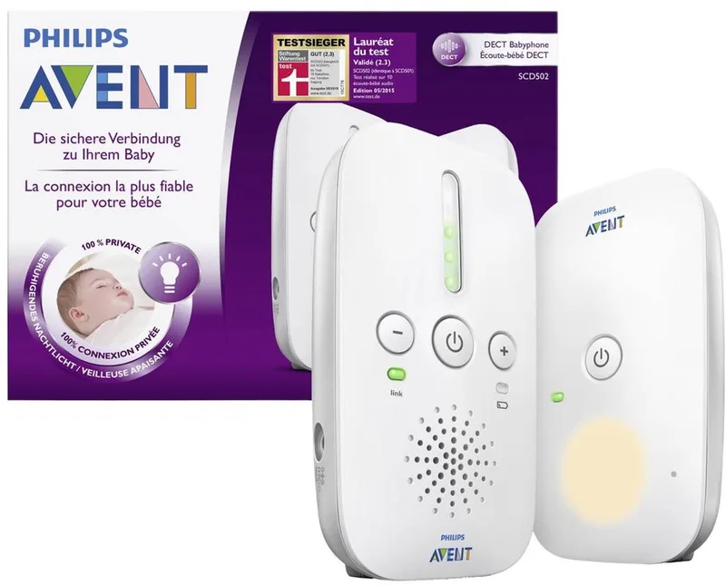 SCD502/26 babyfoon met DECT-verbinding - 300 meter bereik van Philips Avent in Wit – productfoto