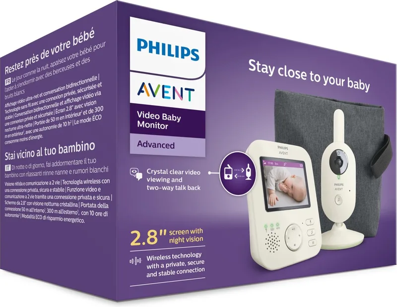 Video babyfoon - Babyfoon met camera - SCD882/26 by Philips Avent in Wit – product photo