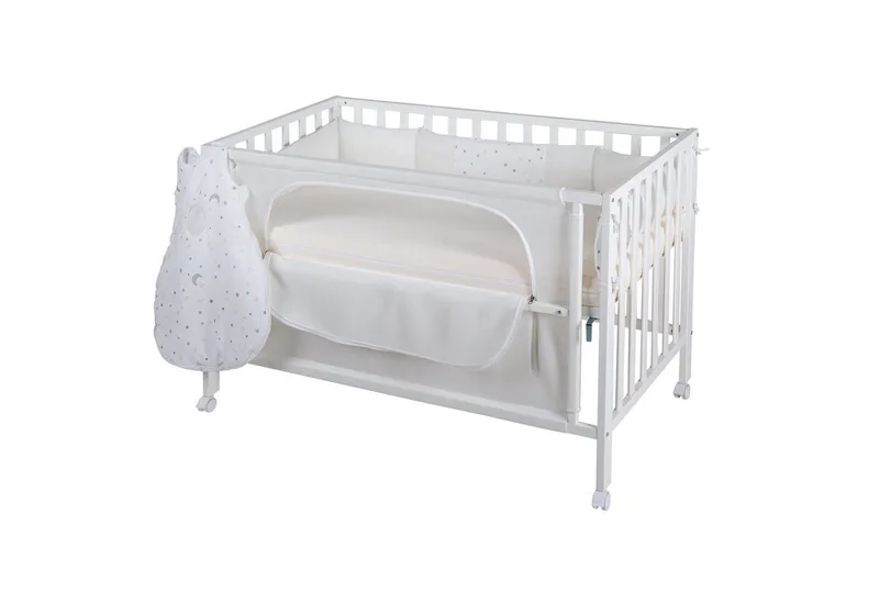 Beistellbett Room Bed safe asleep®, Beistellbett inkl. Ausstattung by roba in Weiß – product photo