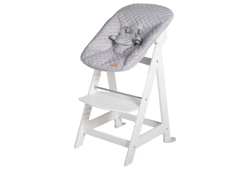 Hochstuhl Born Up 2in1, Treppenhochstuhl mit Liegefunktion van roba in Weiß – productfoto
