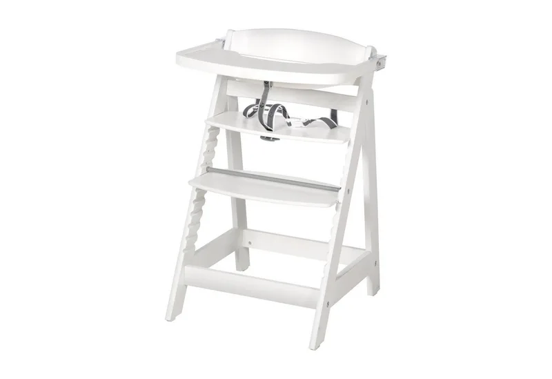 Hochstuhl Sit Up FUN, inkl abnehmbarem Essbrett & Bügel van roba in Weiß – productfoto