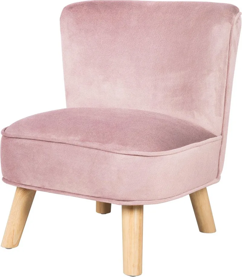 Kinderstoel Lil Sofa Junior 50 Cm Fluweel van roba in Roze – productfoto