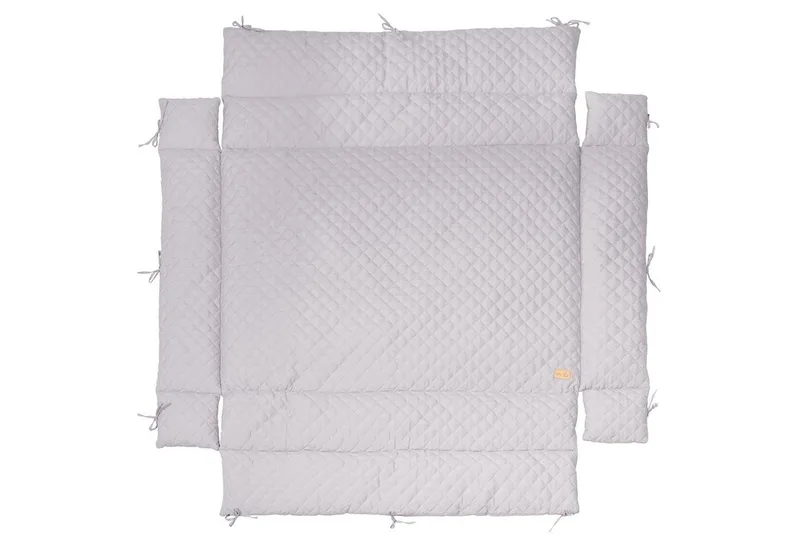 Laufgittereinlage roba Style für Laufgitter 75 x 100 & 100 x 100 cm, Gesteppte Einlage mit Seitenpolsterung - Universal by roba in Grau, silberfarben – product photo