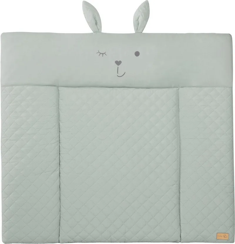 Wickelauflage Style, Soft, frosty green, mit aufgesticktem Gesicht by roba in Grün – product photo