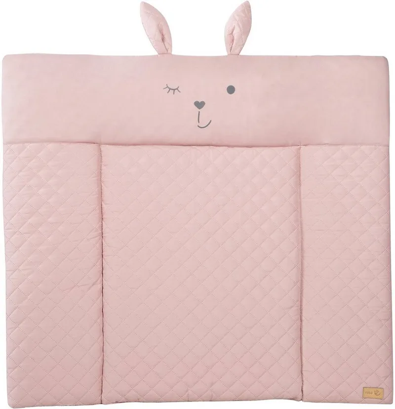 Wickelauflage Style, Soft, mauve, mit aufgesticktem Gesicht van roba in Rosa – productfoto