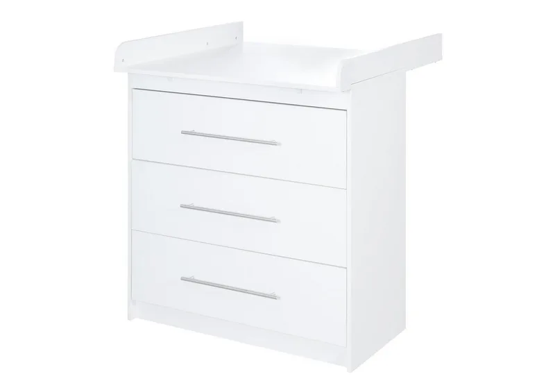Wickelkommode Maren, mit abnehmbarem Aufsatz, schmal, 3 Schubladen by roba in Weiß – product photo