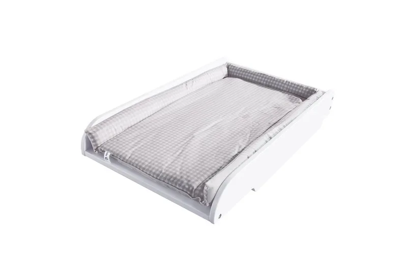 Wickelplatte Adam & Eule, inkl. Wickelauflage – zum Aufsetzen auf Baby- & Kinderbetten van roba in Weiß – productfoto