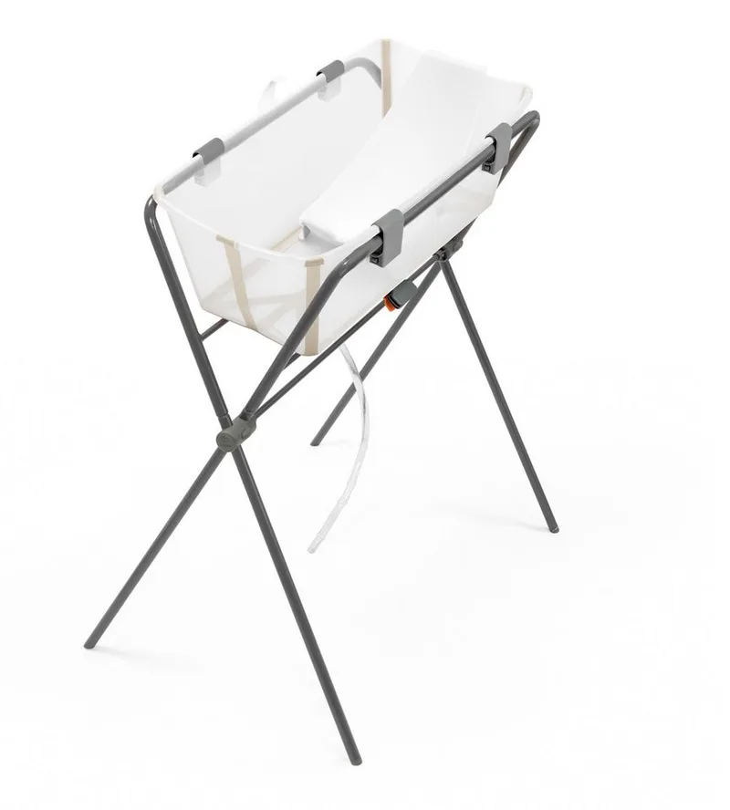 Babybadewanne Flexi Bath®, Stand und Newborn Support Bundle, (Set) by Stokke in Beige – product photo