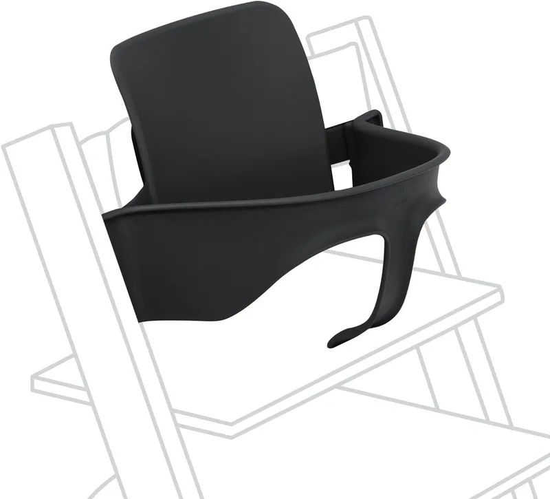 Tripp Trapp Baby Set van Stokke, Zwart - erander de Tripp Trapp stoel in een kinderstoel - Afneembare zitting voor 6-36 maanden - Compatibel met Tripp Trapp-modellen na mei 2006 van Stokke in Black – productfoto