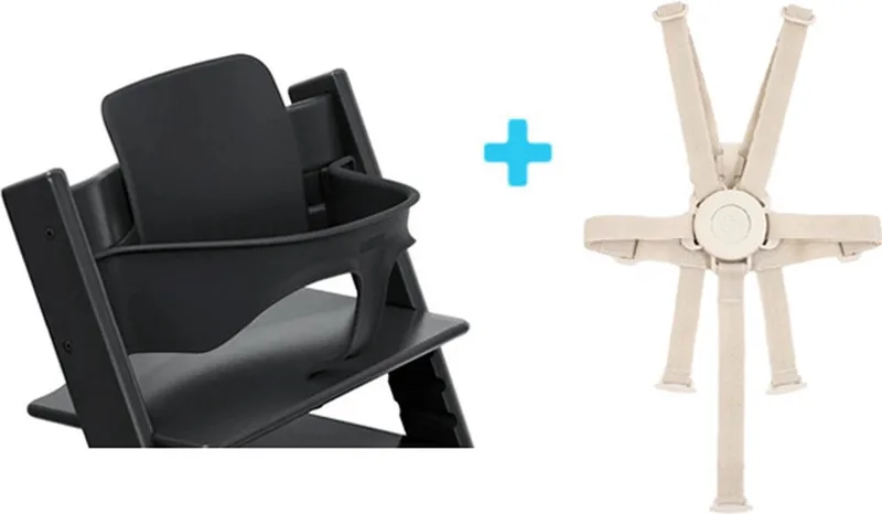 Tripp Trapp | Bundel | Babyset² en Harness² | Zwart van Stokke in Zwart, Beige – productfoto