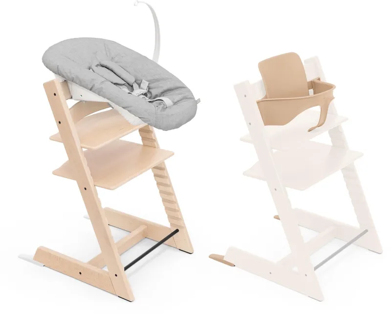 Tripp Trapp® Bundle Stoel + Babyset + Newborn Set | Natural / Grey by Stokke in [Beige] – product photo