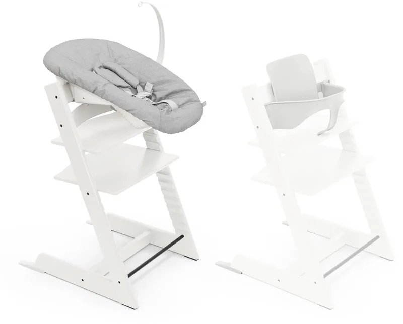 Tripp Trapp® Bundle Stoel + Babyset + Newborn Set | White / Grey van Stokke in [Wit] – productfoto