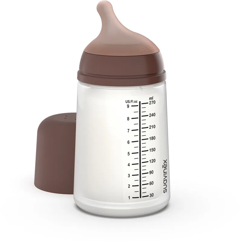 Zero Zero Anti-Koliek Fles - Medium Flow - 270ml - Deep van Suavinex in Bruin donker – productfoto
