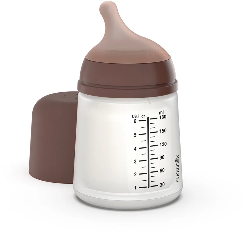 Zero Zero Anti-Koliek Fles - Slow Flow - 180ml - Deep by Suavinex in Bruin donker – product photo