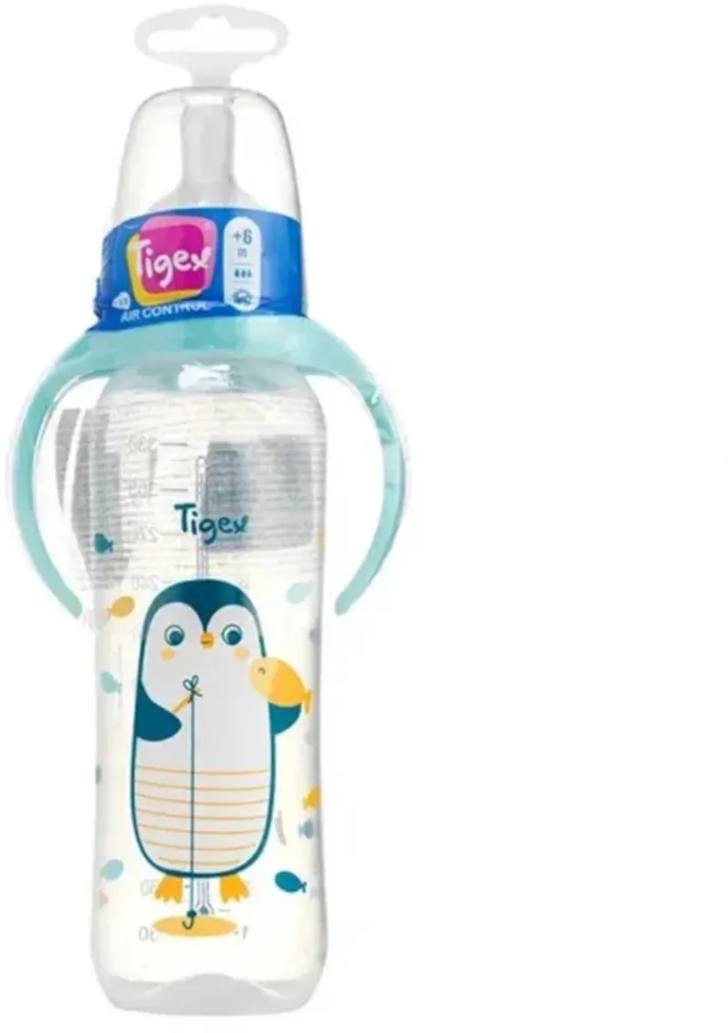 Pinguïn | babyfles air control | 3 snelheden | 330 ml | 6+ m by Tigex in Blauw – product photo