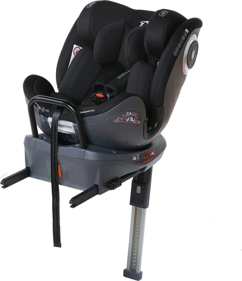 Autostoel Stellar I-size van Titanium Baby in Zwart – productfoto