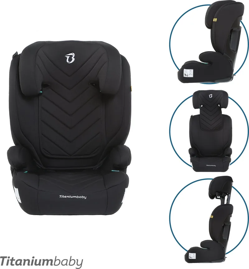 Autostoel Vidar i-size (R129) by Titanium Baby in Zwart – product photo