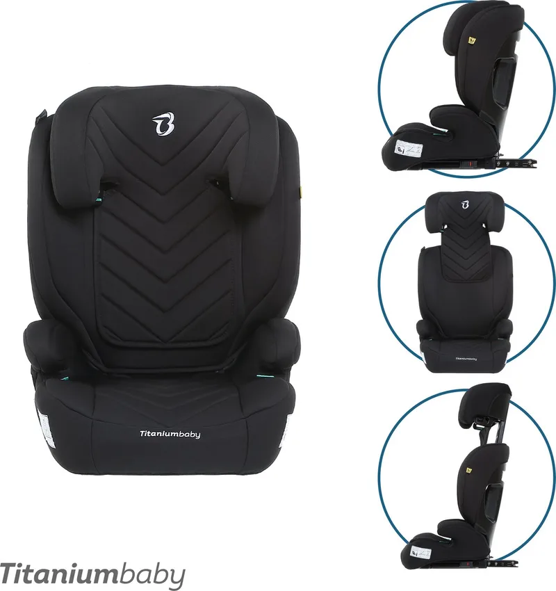 Autostoel Vidar Met Isofix I-Size (R129) by Titanium Baby in Zwart – product photo