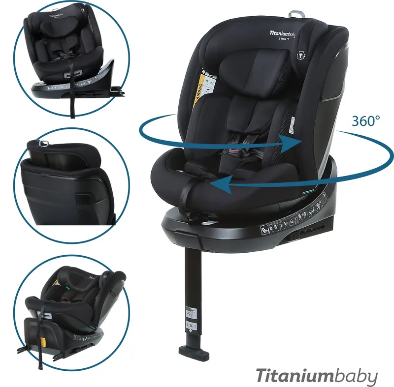 Smart Autostoel Nitro Evo van Titanium Baby in Black – productfoto