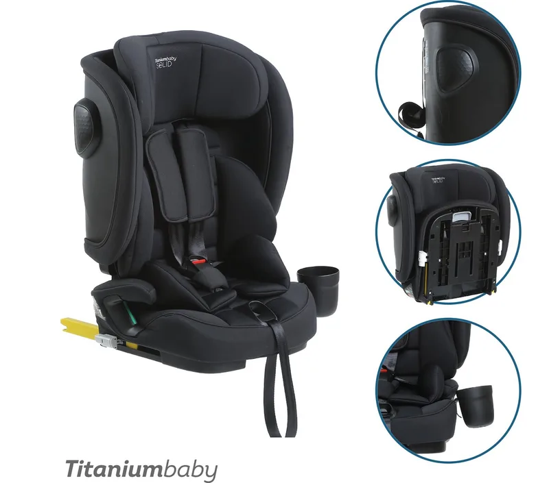 Solid Autostoel Luxx Black 76-150 cm. by Titanium Baby in Zwart – product photo