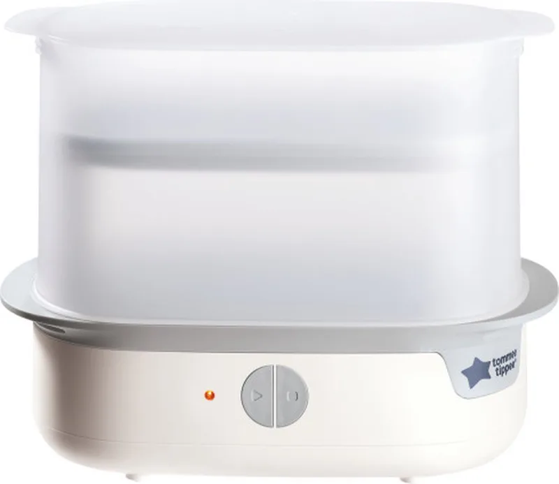 Advanced Steam elektrische sterilisator voor zuigflessen, doodt virussen* en 99,9% van de bacteriën, 5 minuten durende sterilisatiecyclus, wit by Tommee Tippee in Wit, elektrisch sterilisator – product photo