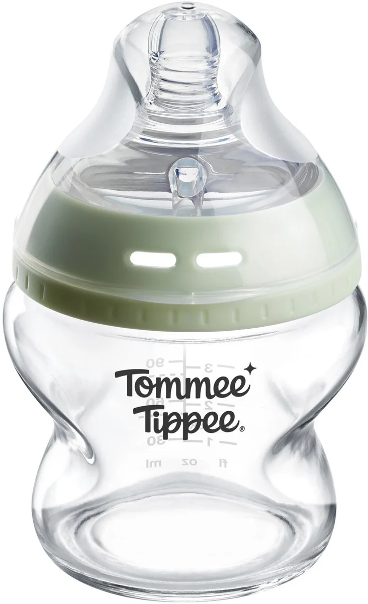 glazen Natural Start fles - 1 x 150ml babyfles - 0m+ de Tommee Tippee en Doorzichtig – photo produit