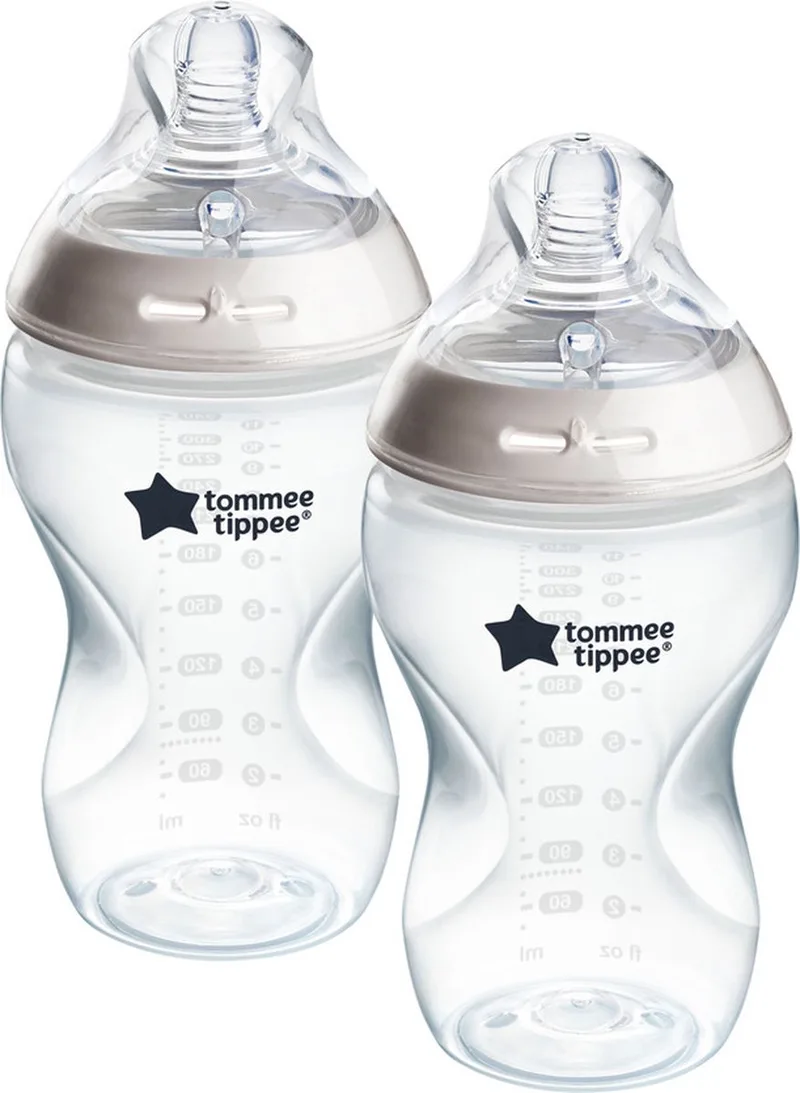 Natural Start Babyflessen - set van 2 x 340ml baby flessen - Medium toevoersnelheid 3m+ van Tommee Tippee in Wit – productfoto
