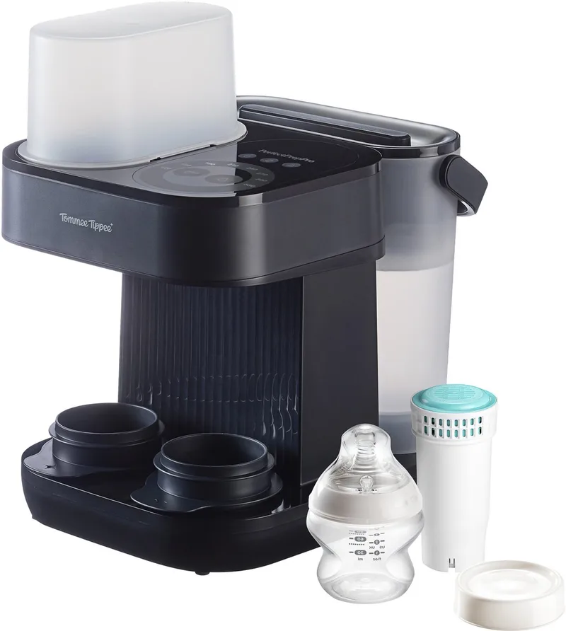 Perfect Prep® Pro apparaat - Baby Fles Maker met Poederdispenser - antibacterieel waterfilter - gepersonaliseerde appondersteuning​ van Tommee Tippee in Leigrijs – productfoto