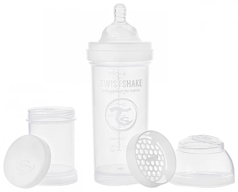 Anti-colic babyfles - 33o ML White de Twistshake en Wit – photo produit