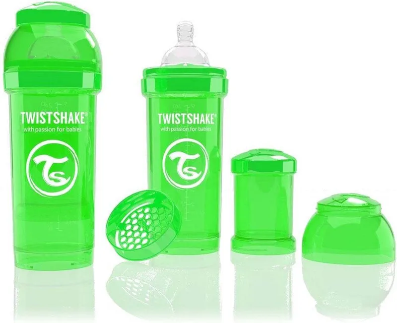 Anti-colic babyfles - Green 180ml van Twistshake in Groen – productfoto