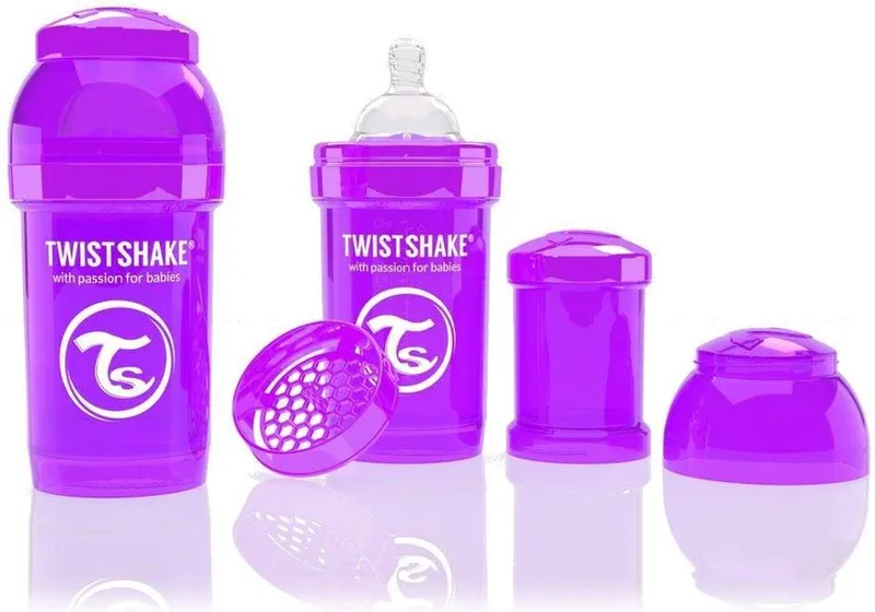 Anti-colic babyfles - Purple Bestie 330ml de Twistshake en Paars – photo produit