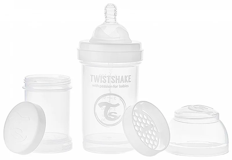 Anti-colic babyfles - White Diamond 330ml by Twistshake in Wit – product photo