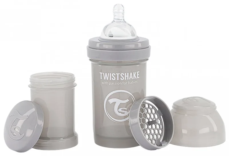 Babyfles Antikoliek 180 Ml - Pastel by Twistshake in Grijs – product photo