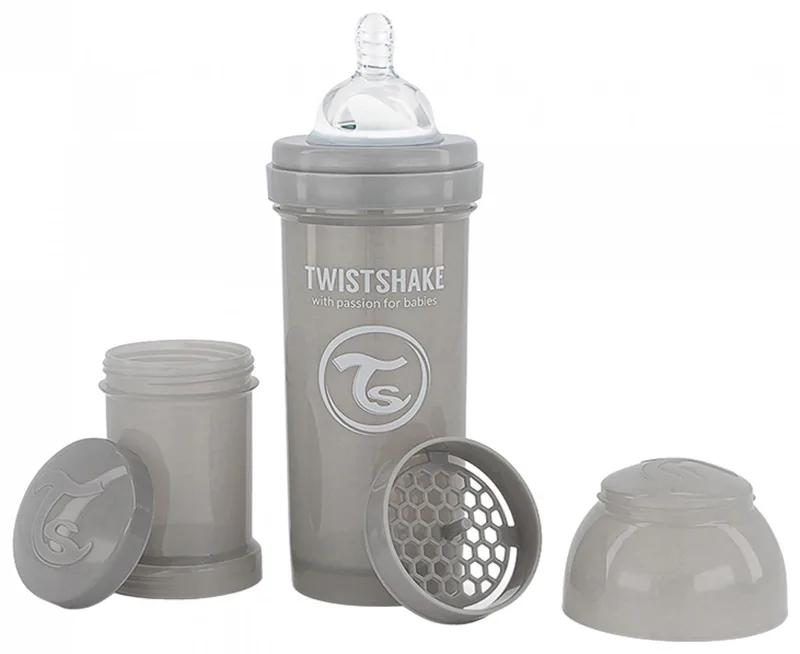 Babyfles Antikoliek 260Ml - Pastel by Twistshake in Grijs – product photo