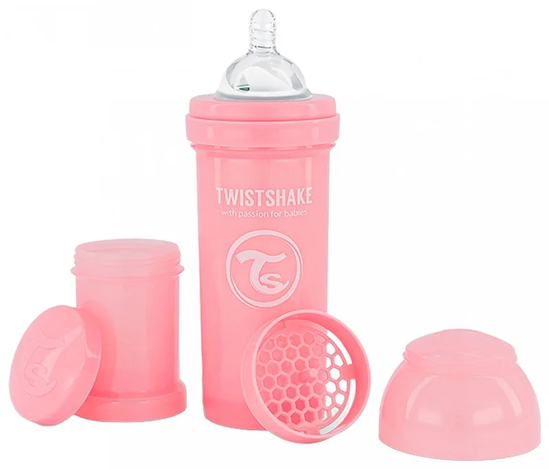Drinkfles Twistshake Babyfles 260ml Pastel Pink de Twistshake en Roze – photo produit