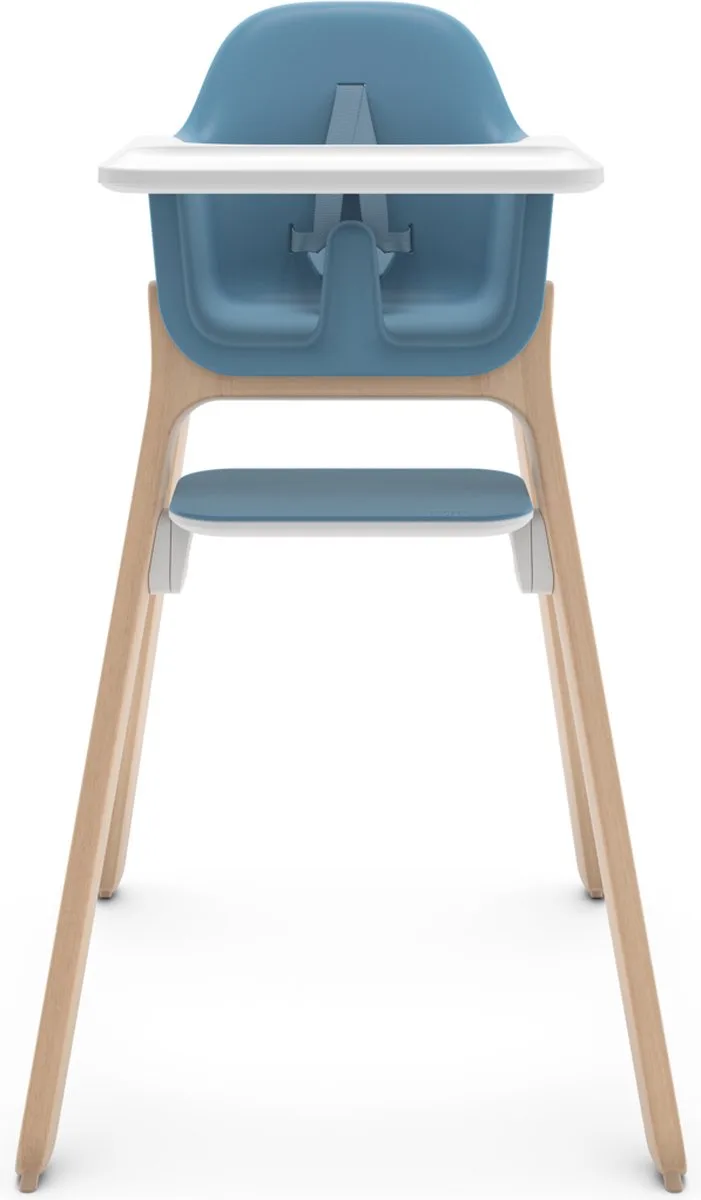 Ciro Caleb - Kinderstoel - Hout - Verstelbare Voetensteun - Afneembaar Eetblad de UPPAbaby en Blauw – photo produit
