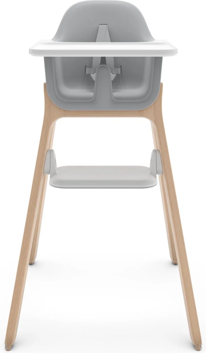 Ciro Chloe - Kinderstoel - Hout - Verstelbare Voetensteun - Afneembaar Eetblad by UPPAbaby in Grijs – product photo